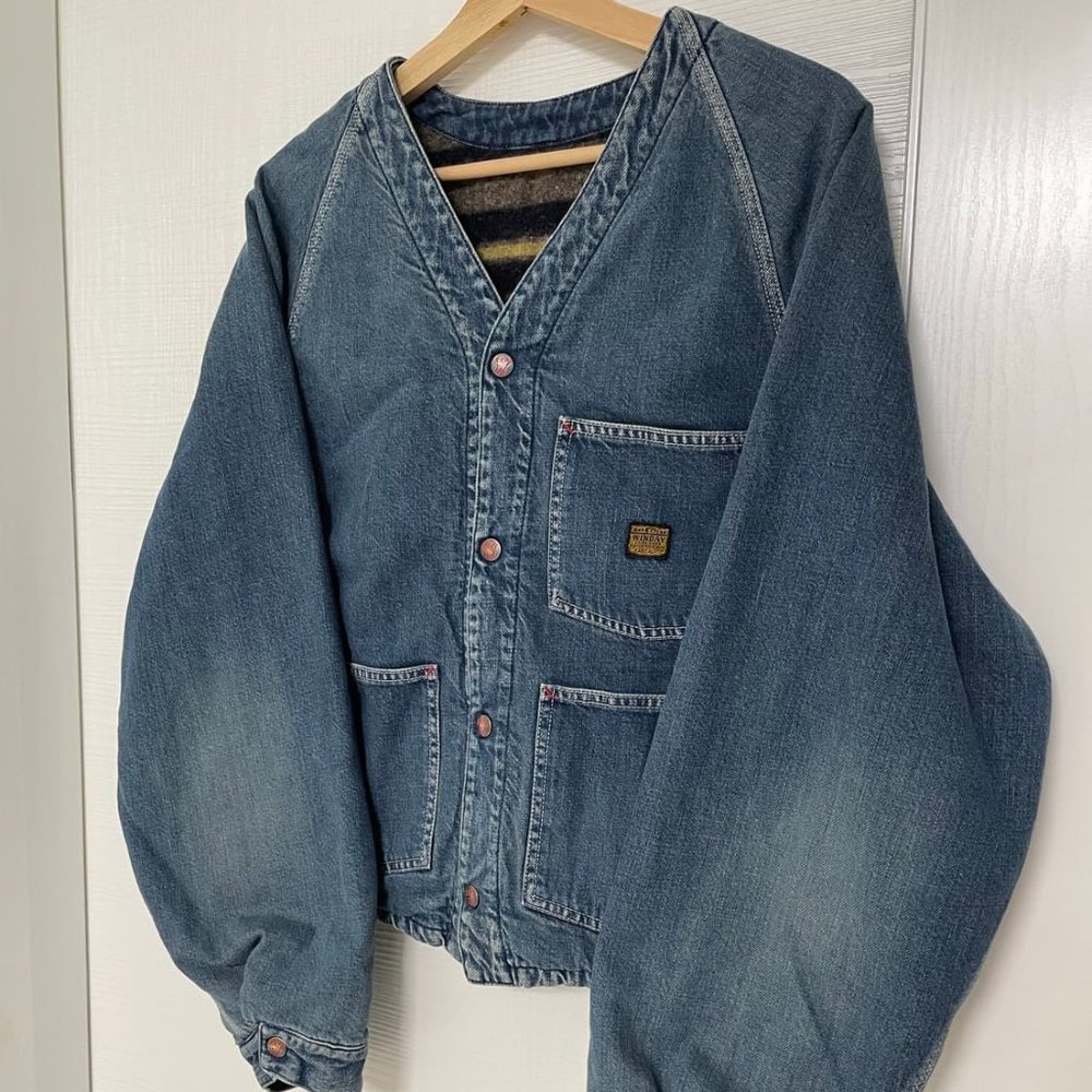 KAPITAL 11.5oz Denim RAINBOWY Lining Railroad Jacket - Picture 7 of 9